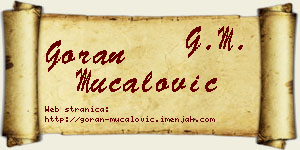 Goran Mučalović vizit kartica